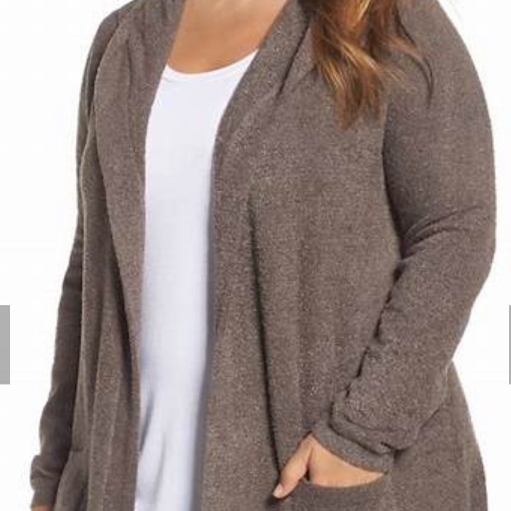Barefoot Dreams Cozy Chic Lite Knit calypso Wrap Luxurious Cardigan Sweater